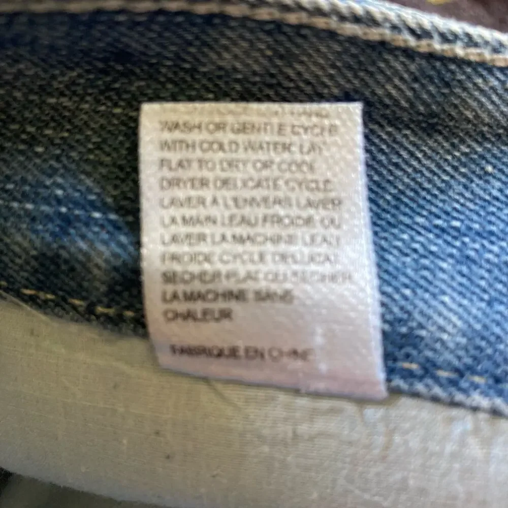 Parish Nation Y2K Distressed Medium Wash Straight Jeans Size 42x32